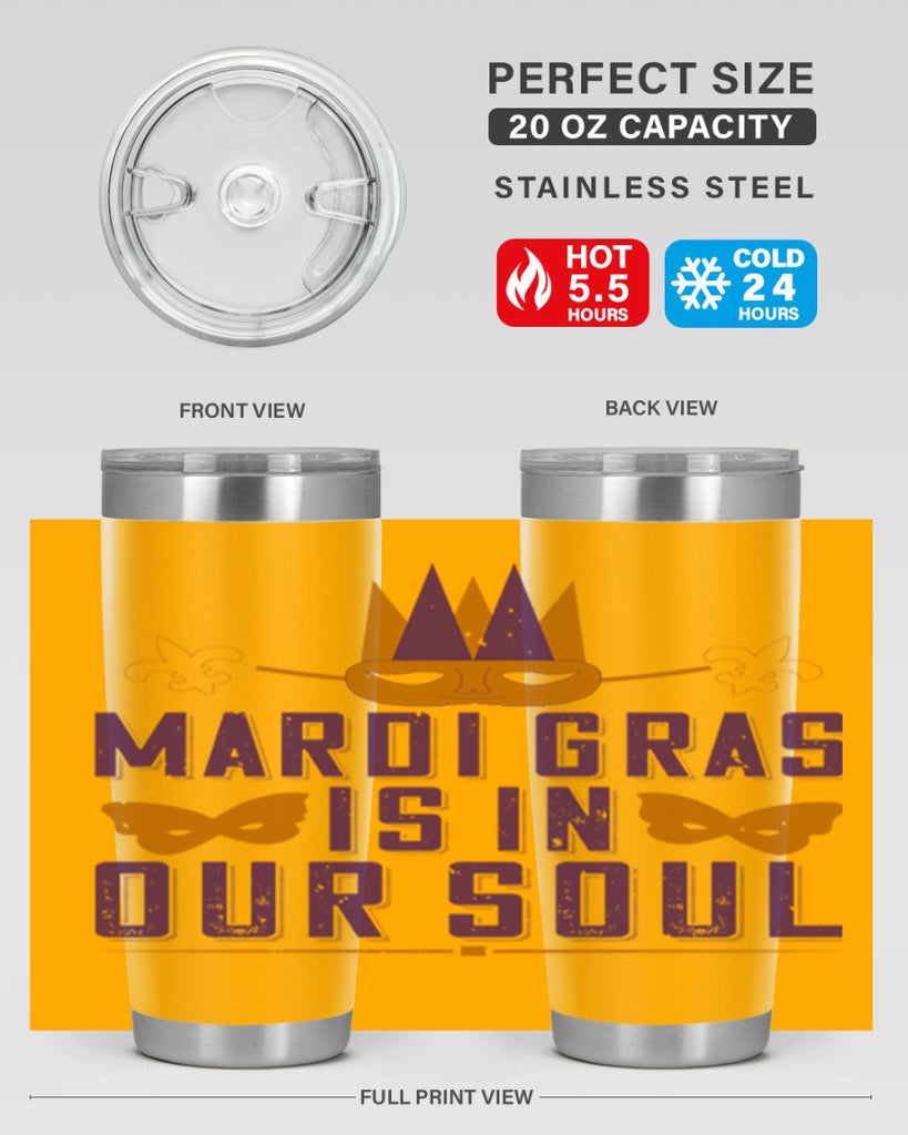 mardi gras is in our soul 46#- mardi gras- Tumbler