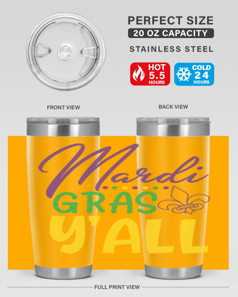 mardi gras yall 77#- mardi gras- Tumbler