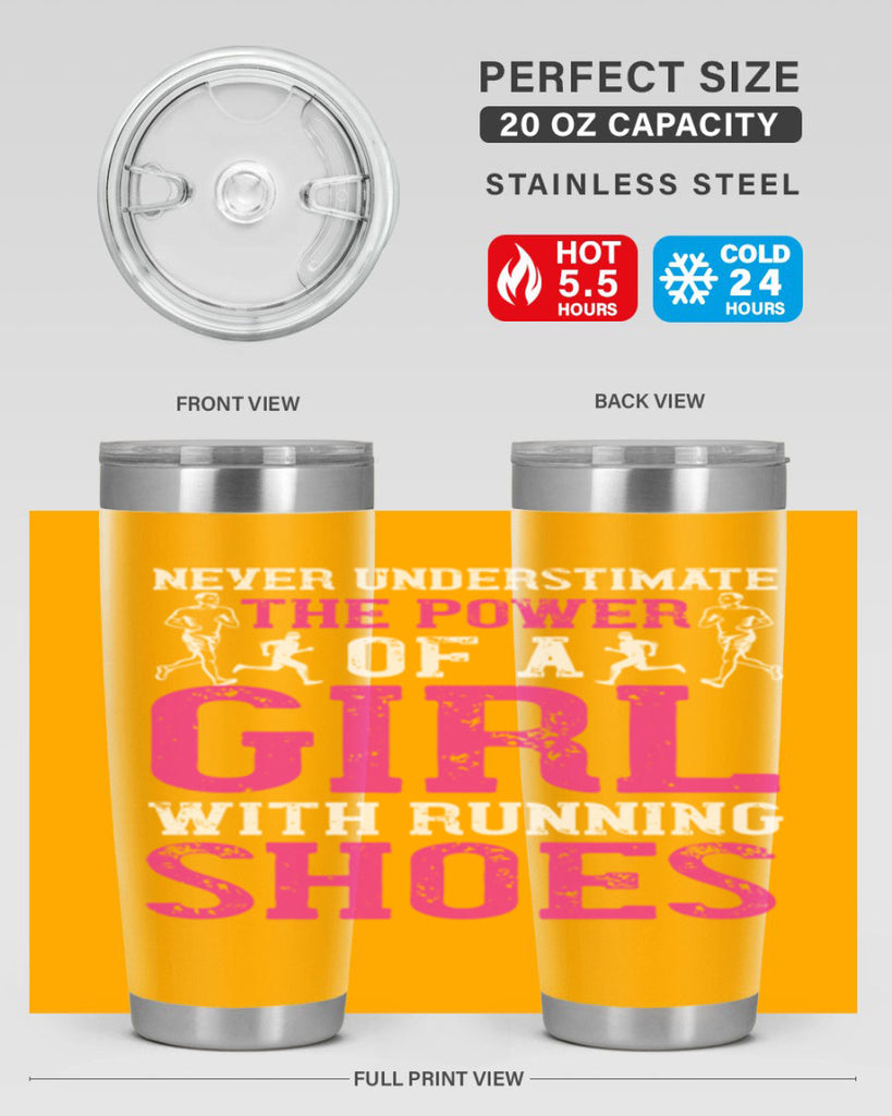 never understimate the power of a girl with running shoes 29#- running- Tumbler