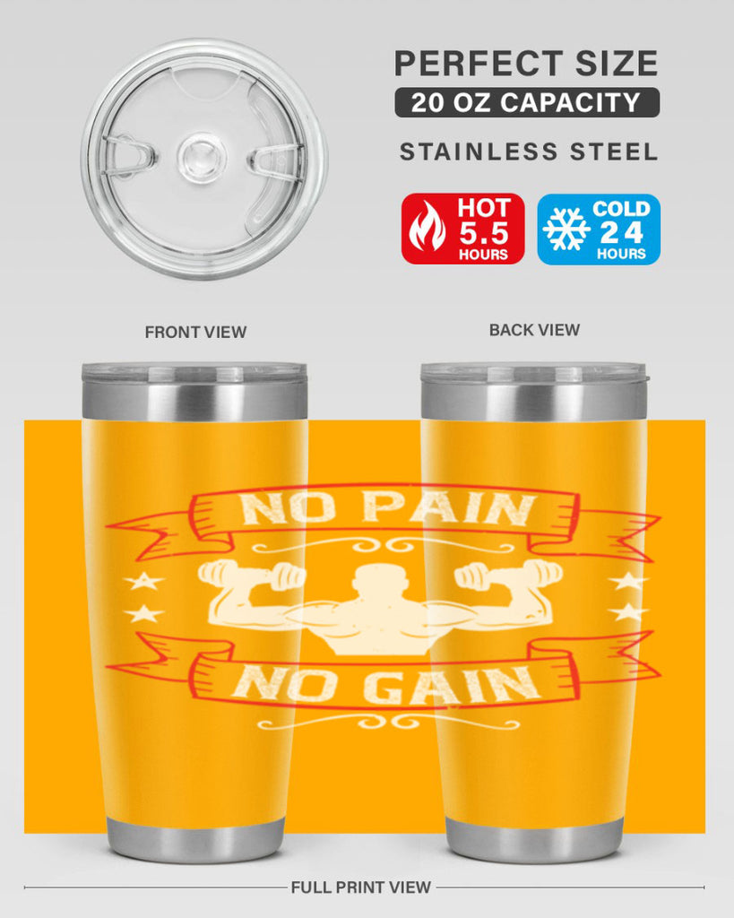 no pain no gain 82#- gym- Tumbler