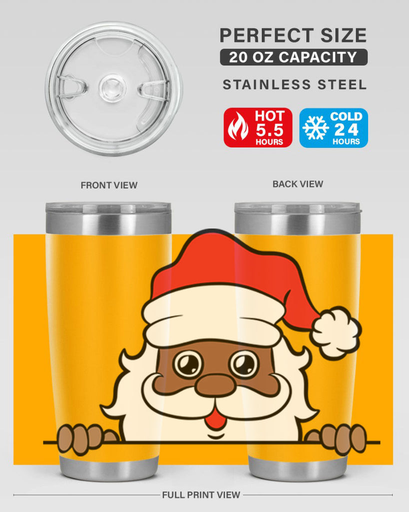peekaboo black santa 19#- black men - boys- tumbler
