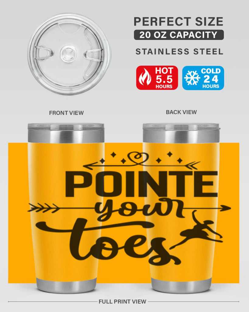 pointe your toes 72#- ballet- Tumbler