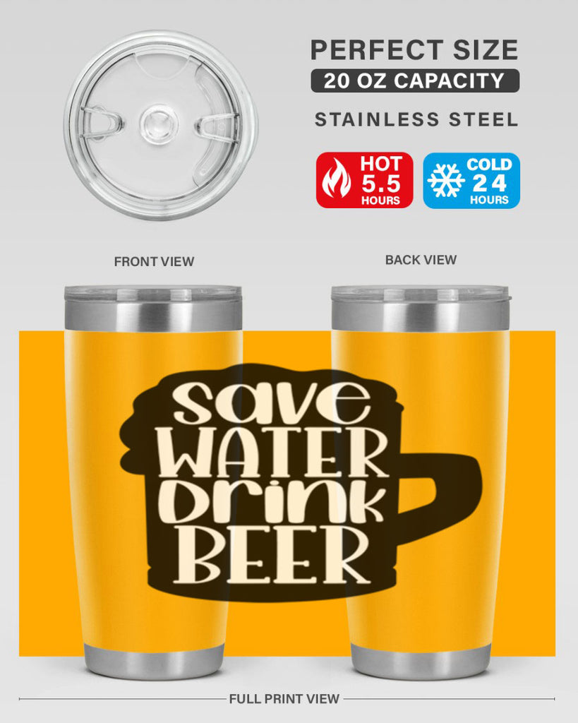 save water drink beer 23#- beer- Tumbler