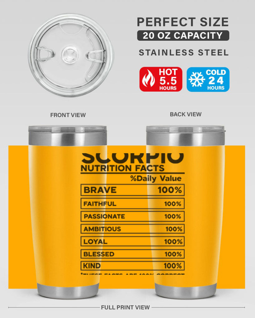 scorpio Nutrition Facts 434#- zodiac- Tumbler