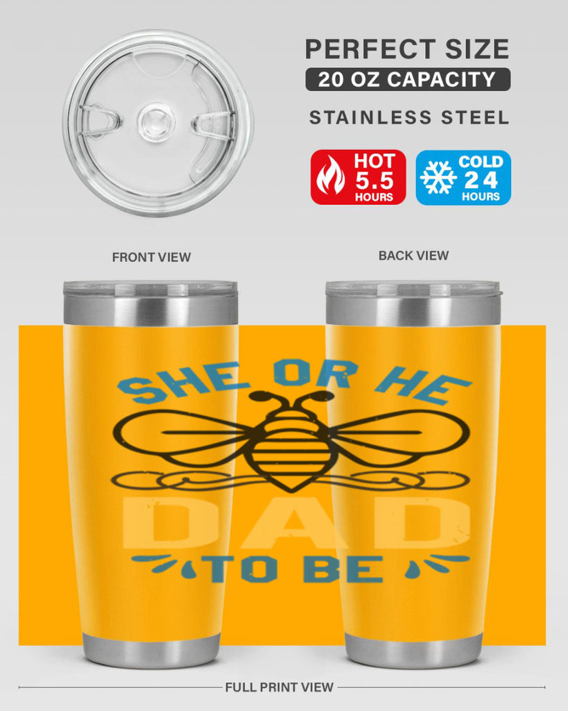 she or he dad to be Style 15#- baby shower- tumbler