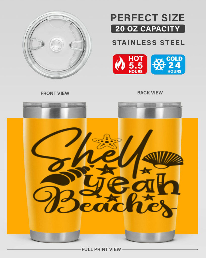 shell yeah beaches Style 75#- summer- Tumbler