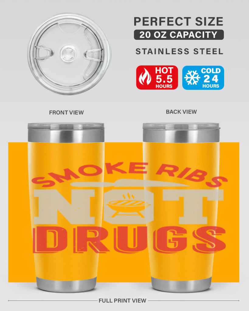 smok ribs not drugs 13#- bbq- Tumbler