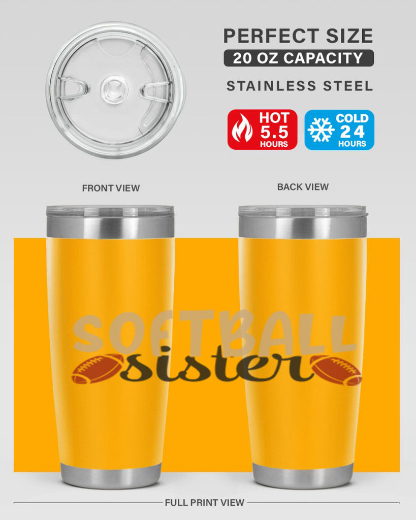 softball sister 2272#- softball- Tumbler