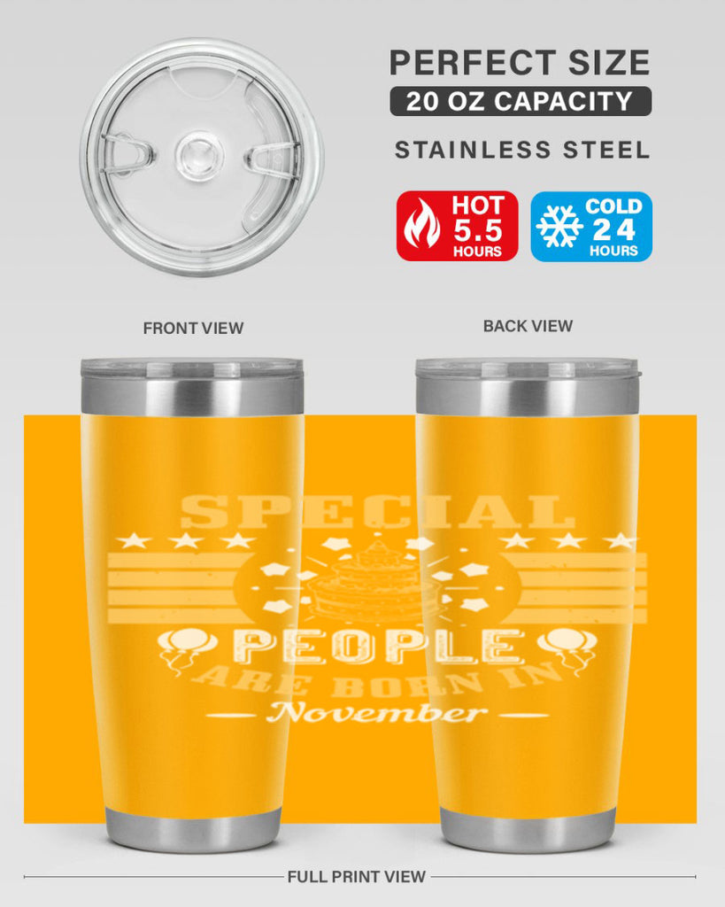 special people are born in november Style 38#- birthday- tumbler
