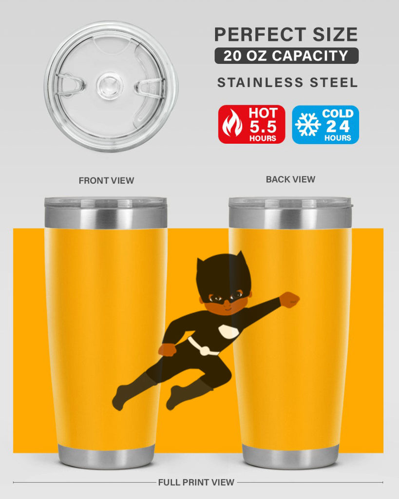 super kid 12#- black men - boys- tumbler