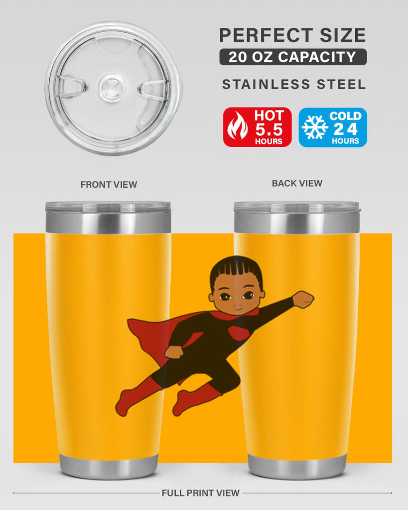super kid 16#- black men - boys- tumbler