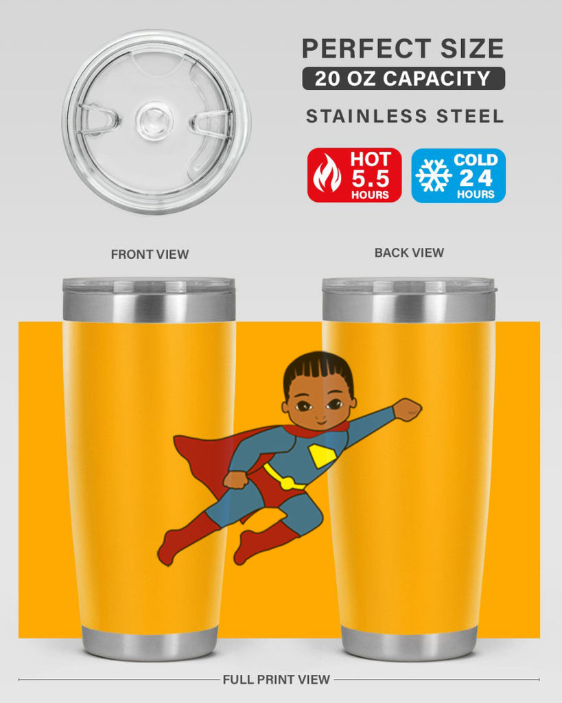 super kid 1#- black men - boys- tumbler