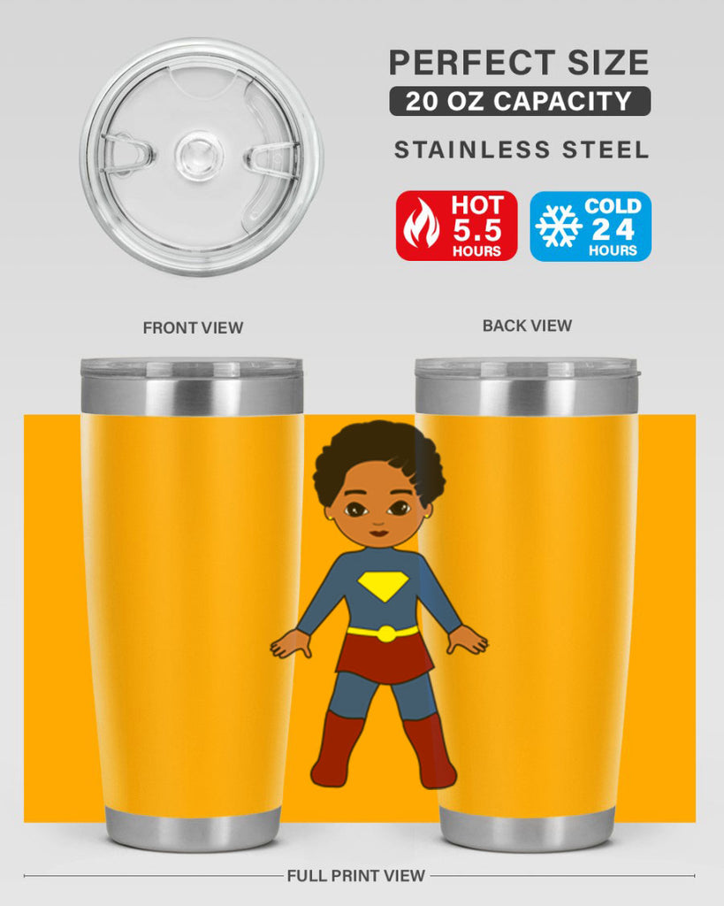 super kid 3#- black men - boys- tumbler