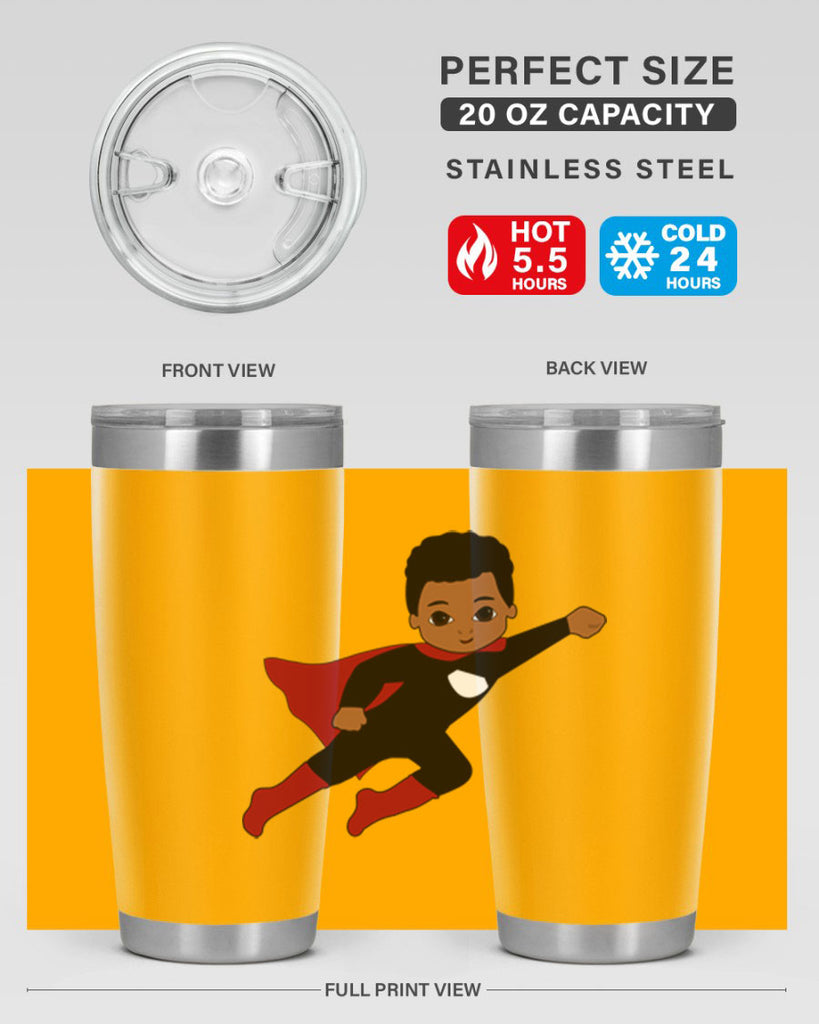 super kid 5#- black men - boys- tumbler