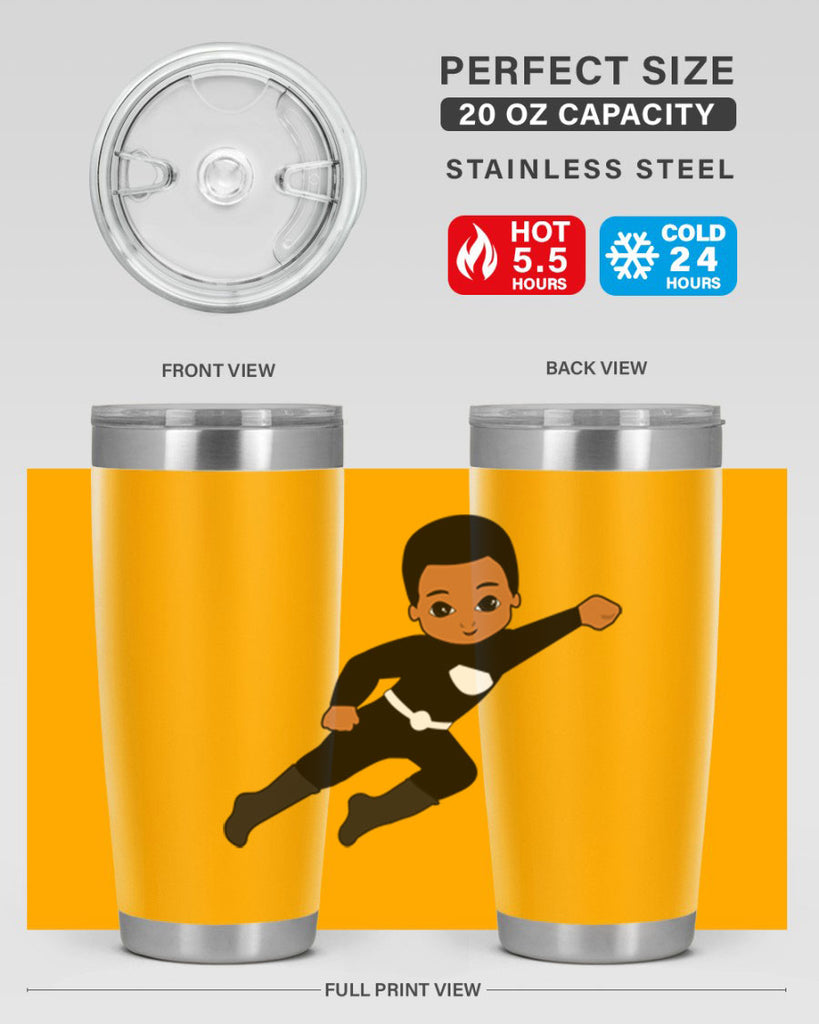 super kid 7#- black men - boys- tumbler