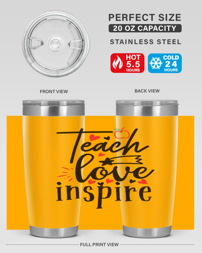 teach love inspire Style 148#- teacher- tumbler