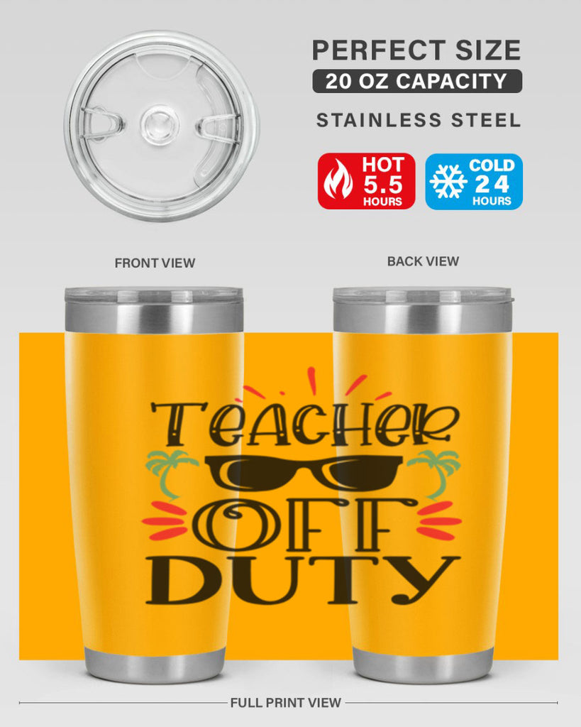 teacher off duty Style 142#- teacher- tumbler