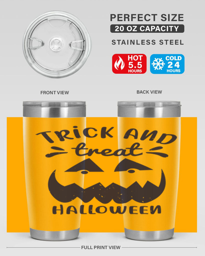 trick and treat halloween 126#- halloween- Tumbler