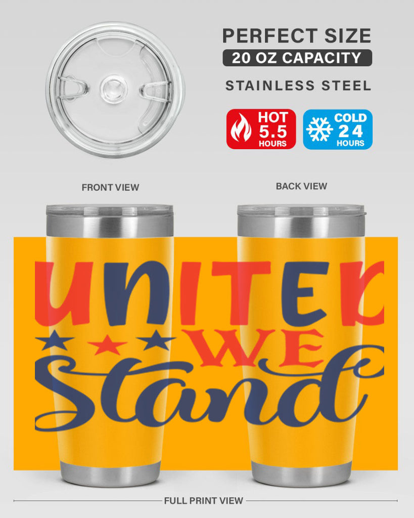 united we stand Style 75#- Fourt Of July- Tumbler