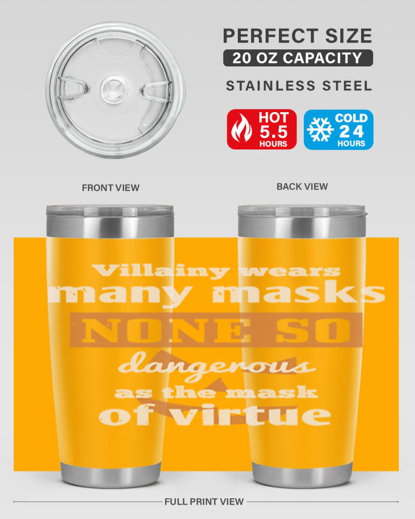 villainy wears many masks 124#- halloween- Tumbler