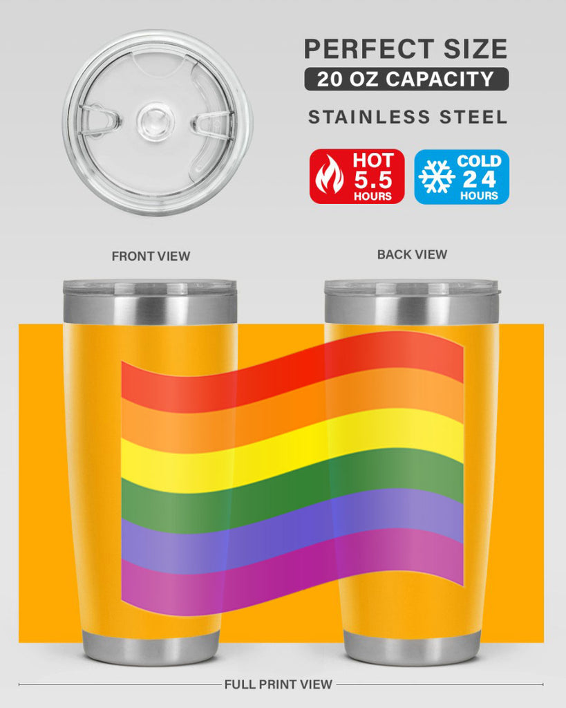 wavy rainbow flag 1#- lgbt- Tumbler