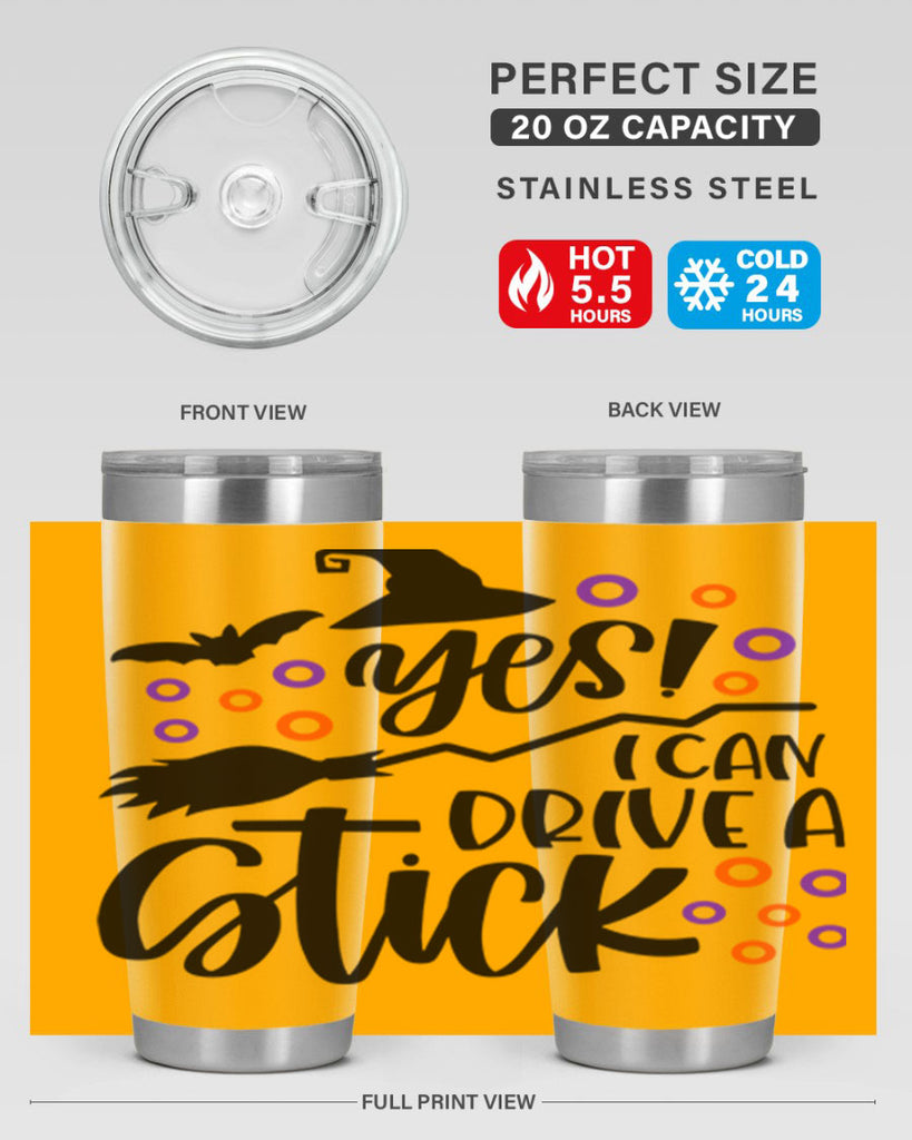 yes i can drive a stick 3#- halloween- Tumbler