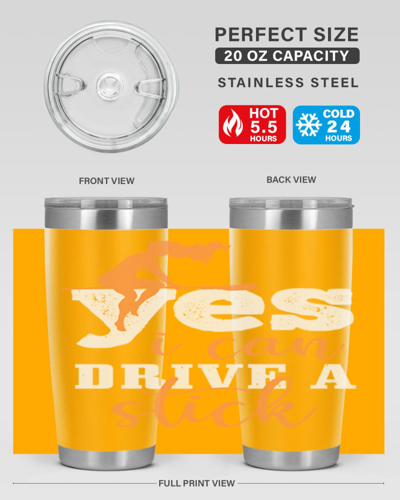 yesi can drive a stick 120#- halloween- Tumbler