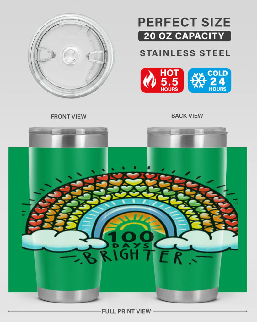 100 Days Brighter PNG 29#- 100 days of school- Tumbler