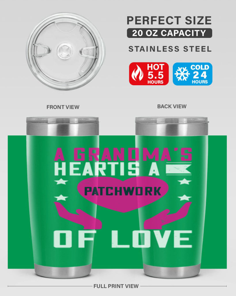 A grandma’s heart is a patchwork of love 86#- grandma - nana- Tumbler