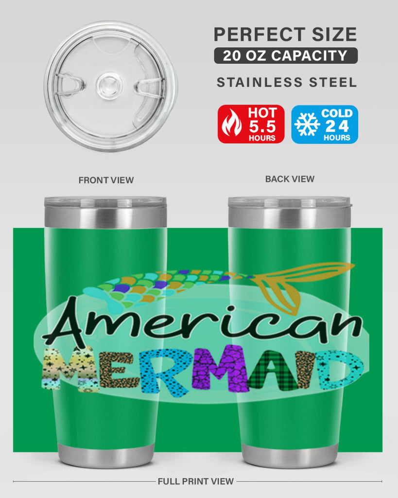 American Mermaid 14#- mermaid- Tumbler