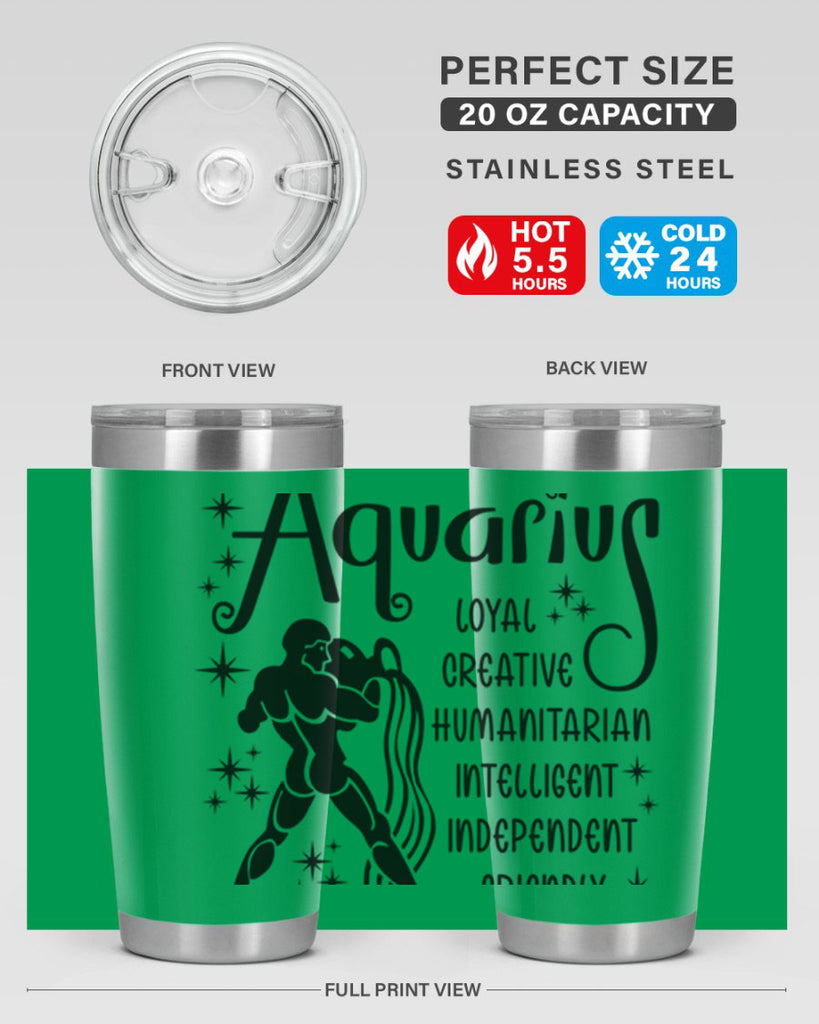 Aquarius 64#- zodiac- Tumbler