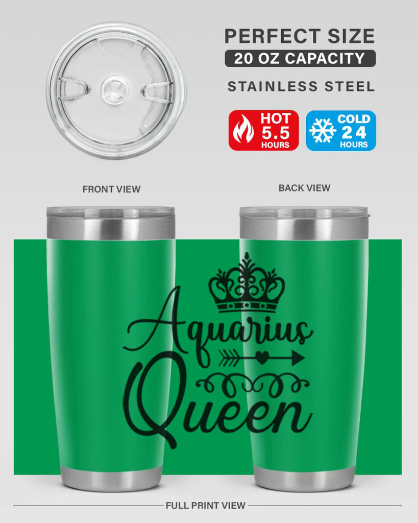 Aquarius queen 74#- zodiac- Tumbler