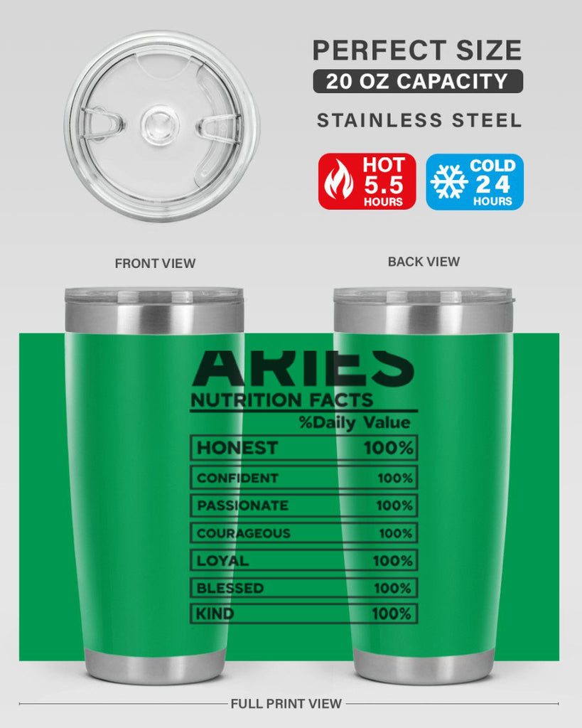 Aries Nutrition Facts 97#- zodiac- Tumbler