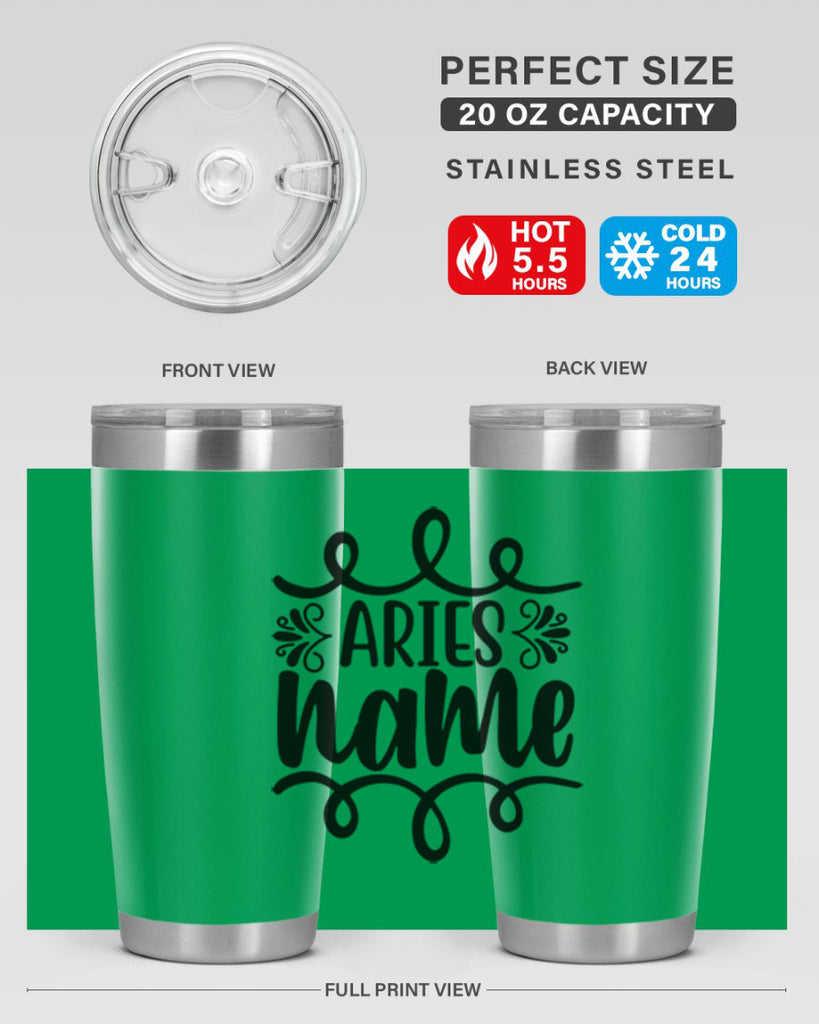Ariesname 112#- zodiac- Tumbler