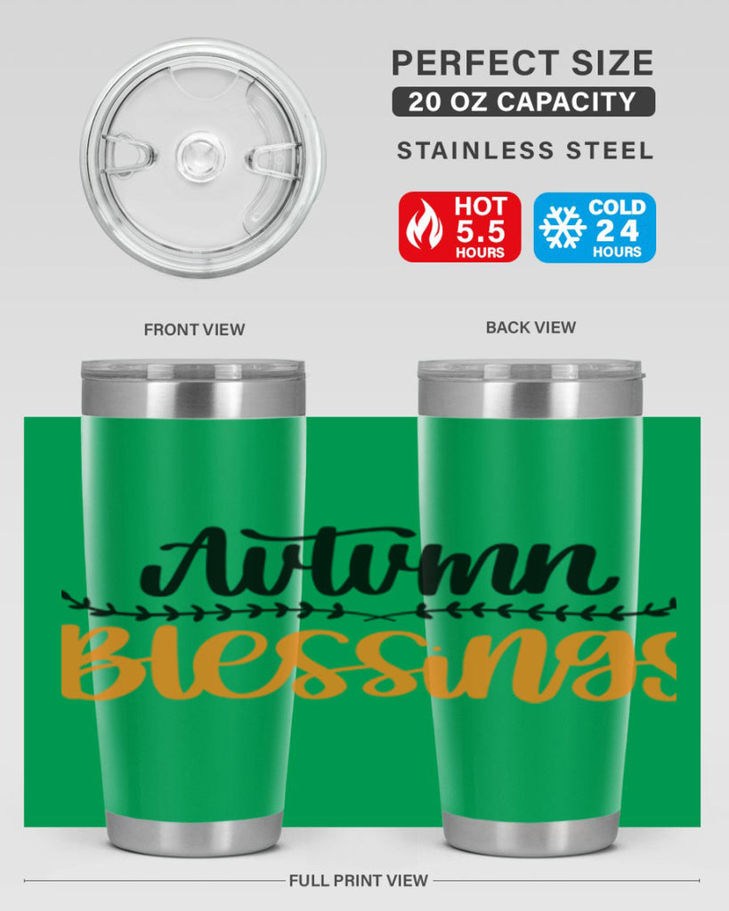 Autumn Blessings 473#- fall- Tumbler