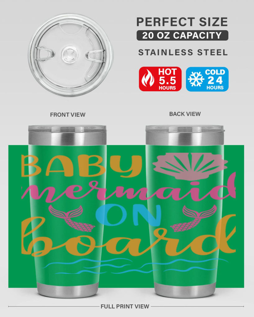 Baby Mermaid On Board 39#- mermaid- Tumbler