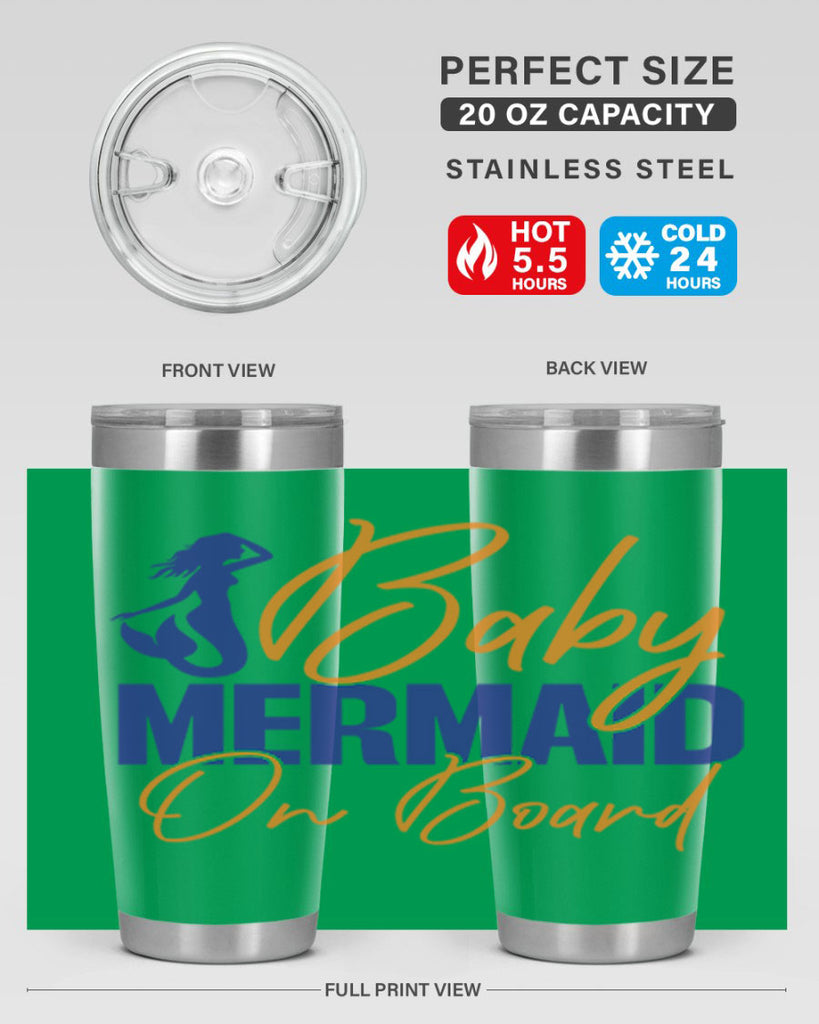 Baby Mermaid on Board 20#- mermaid- Tumbler