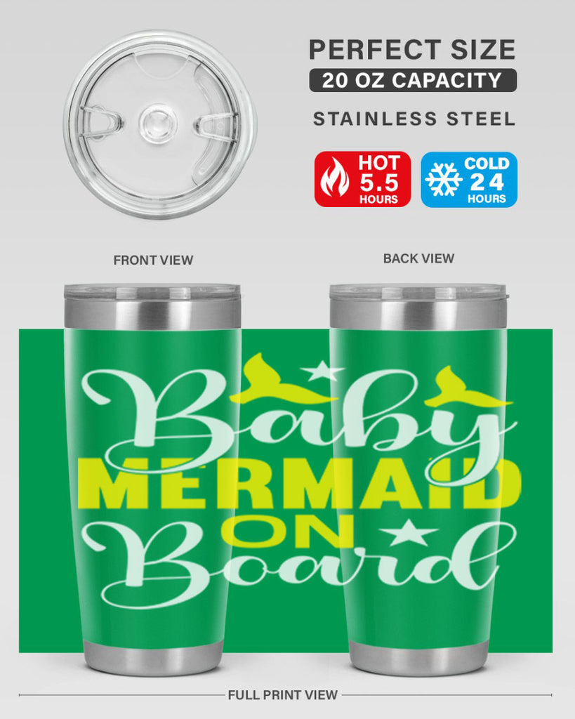 Baby Mermaid on Board 21#- mermaid- Tumbler