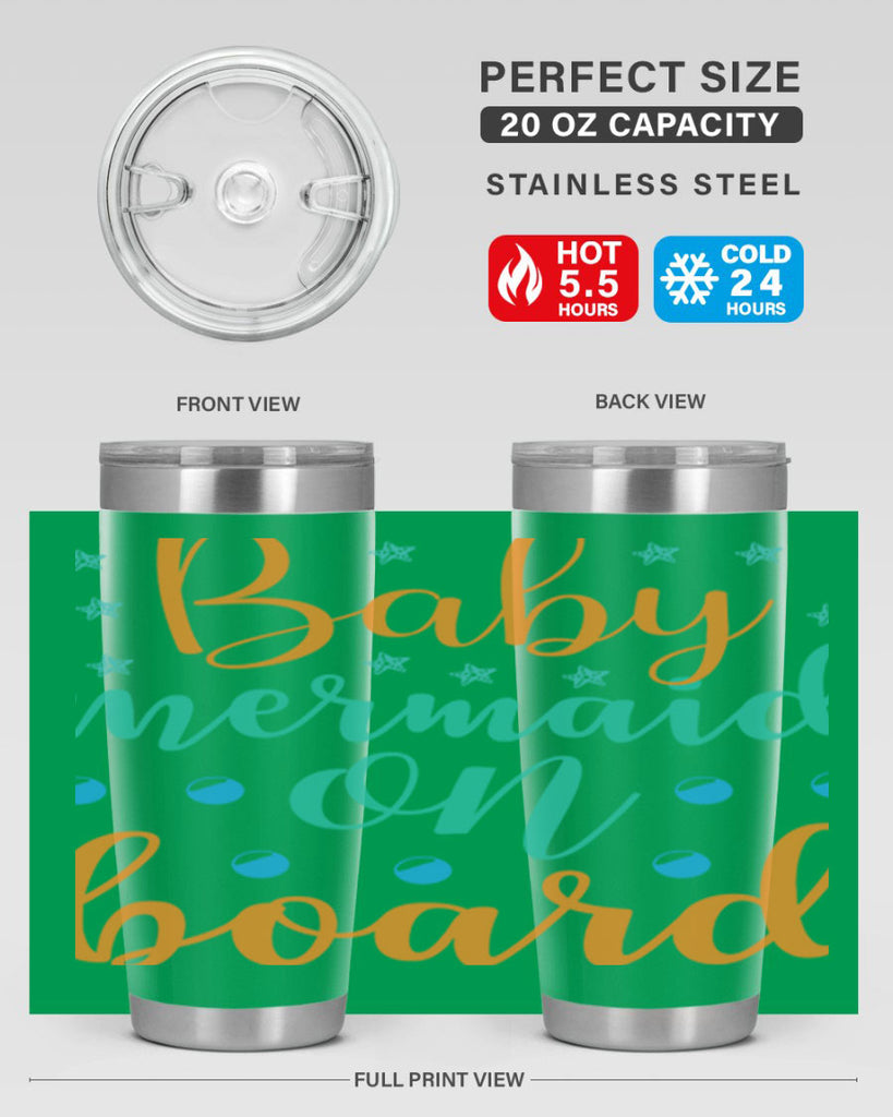 Baby Mermaid on Board 40#- mermaid- Tumbler