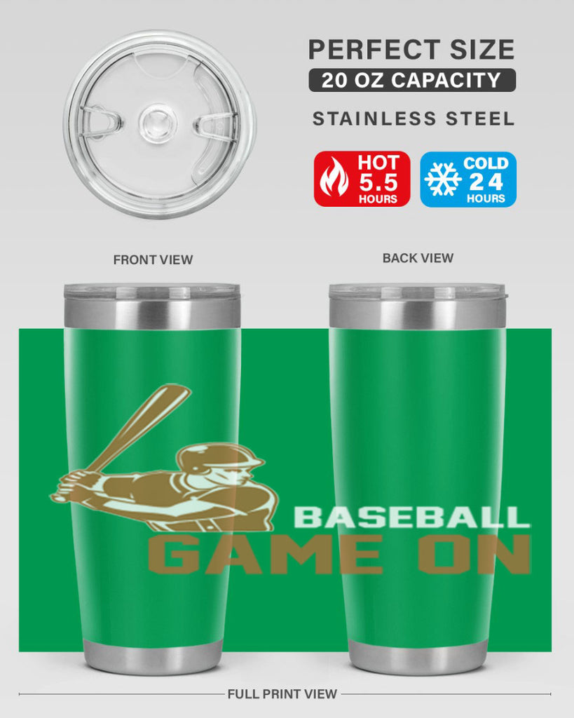 Baseball game 1446#- baseball- Tumbler