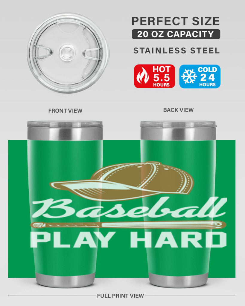 Baseball play 1444#- baseball- Tumbler