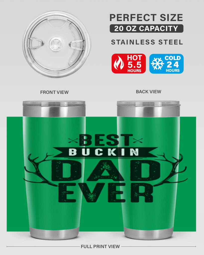 Best Buckin Dad ever 48#- dad- Tumbler