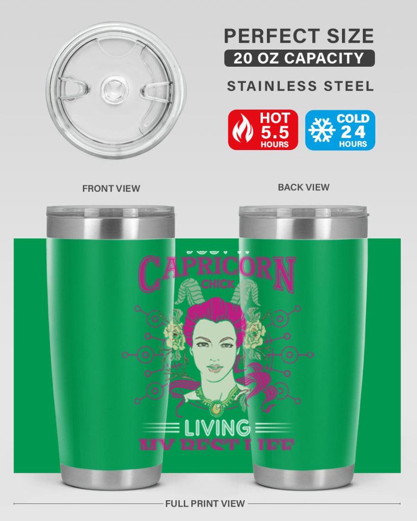 Capricorn chick 193#- zodiac- Tumbler