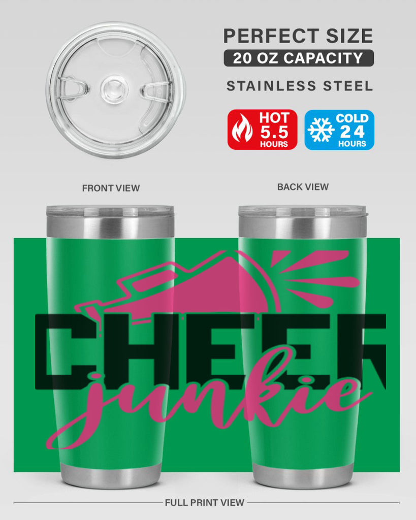Cheer junkie 1390#- cheer- Tumbler