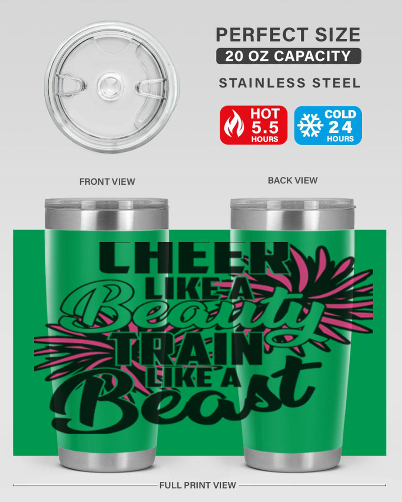 Cheer like a Beauty Train like a Beast 1388#- cheer- Tumbler