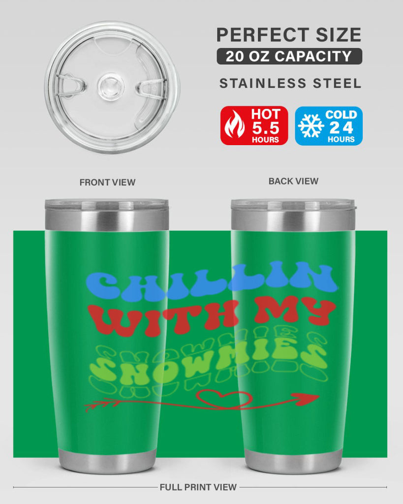 Chillin with my snowmies 42#- winter- Tumbler