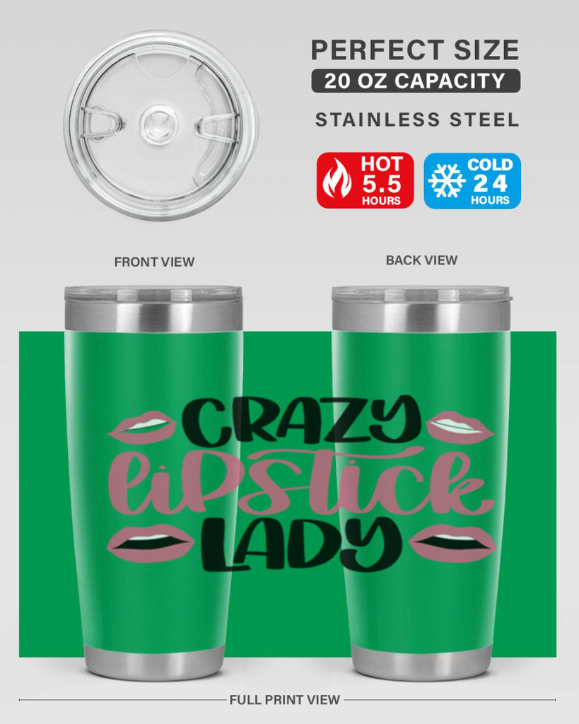 Crazy Lipstick Lady Style 107#- make up- Tumbler