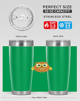 Cute Owl A TurtleRabbit 2#- owl- Tumblers