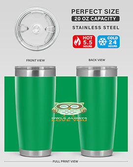 Cute Owl Always Love You A TurtleRabbit 3#- owl- Tumblers
