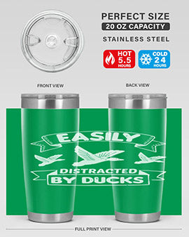 Easily Distracted By Ducks Style 48#- duck- Tumbler